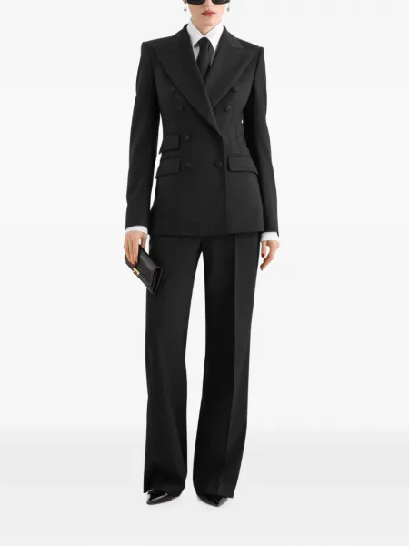 Pantaloni Dolce & Gabbana de lână negru