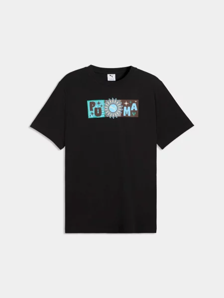 Футболка PUMA Sunset Drive Graphic Tee комбінований верх чорний