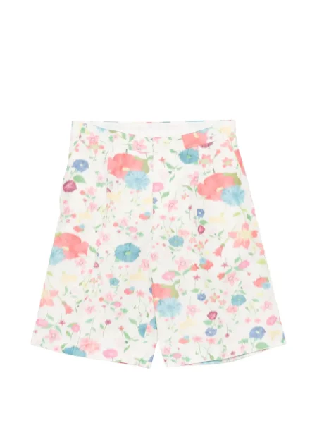 Pantaloni scurți Walter Van Beirendonck cu model floral cu imagine alb
