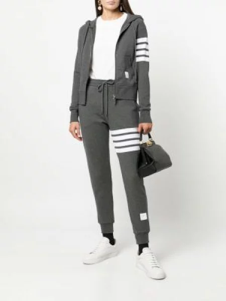 Dryžuotos kelnės Thom Browne pilka