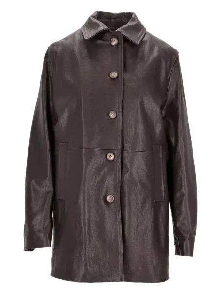 Palton La Rose din piele roz