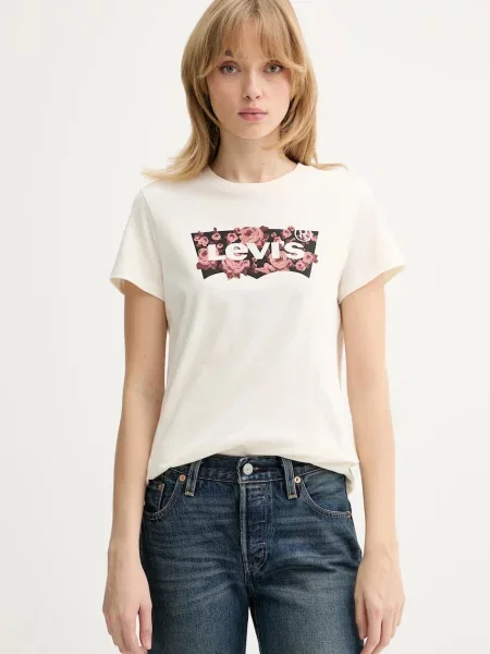 Tričko Levi's THE PERFECT TEE béžové