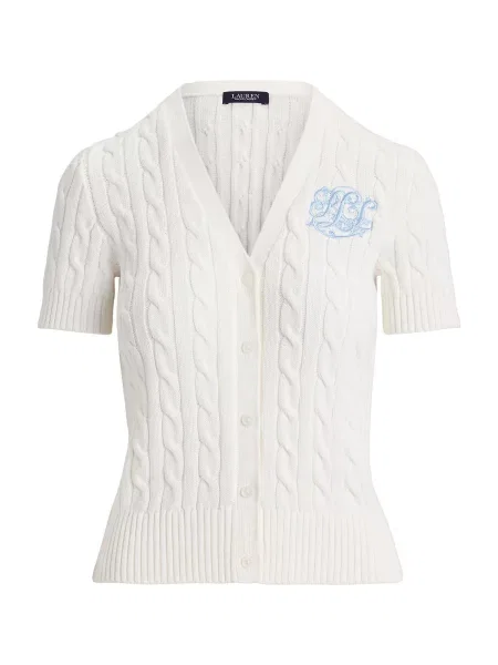 Lauren Ralph Lauren Geacă tricotată azuriu alb