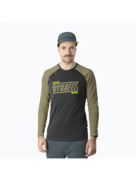 Tricou cu mânecă lungă Dynafit alergare verde