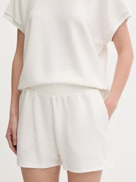 BOSS pantaloni scurți de loungewear pentru femei BB TEXTURE_Shorts bej