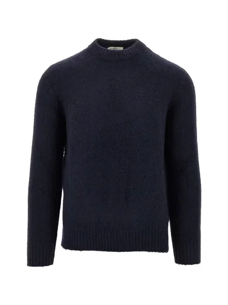 Pulover Piacenza Cashmere din cașmir cu decolteu rotund albastru