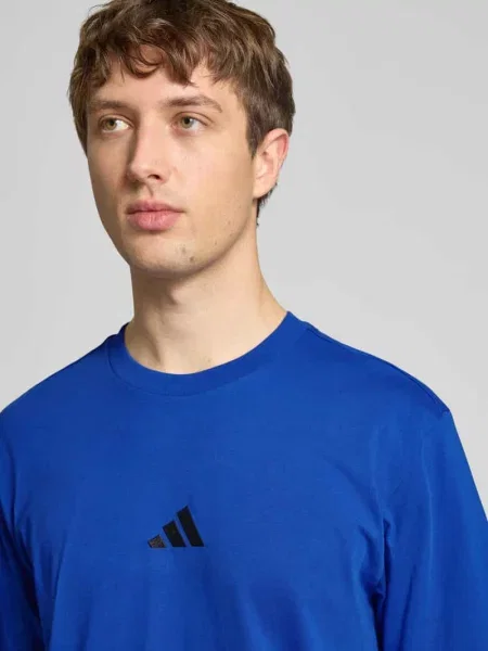 T-shirt o kroju regular fit z czystej bawełny Adidas Sportswear niebieska