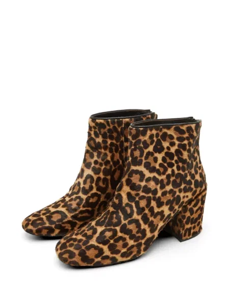Botine Stuart Weitzman cu imagine cu model leopard maro