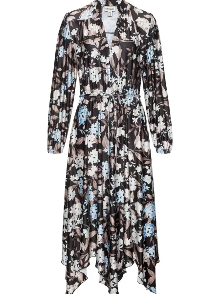 LASCANA Rochie de vară albastru deschis / maro mokka / negru alb