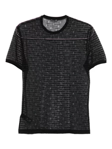 Tricou Dsquared2 cu imagine plasă negru