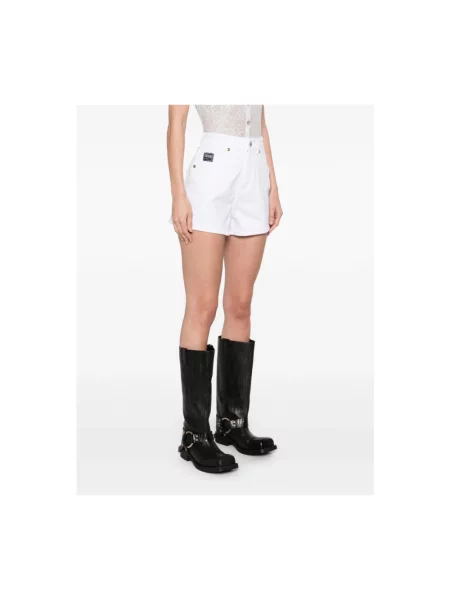 Versace Jeans Couture Szorty Kobieta Denim Denimowe Szorty biały