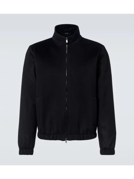 Bomber jakna Saman Amel iz kašmirja črna