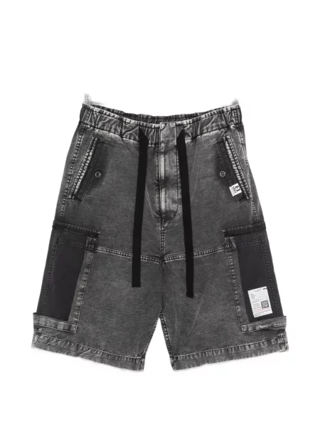 Pantaloni scurți cargo Maison Mihara Yasuhiro cu autograf negru