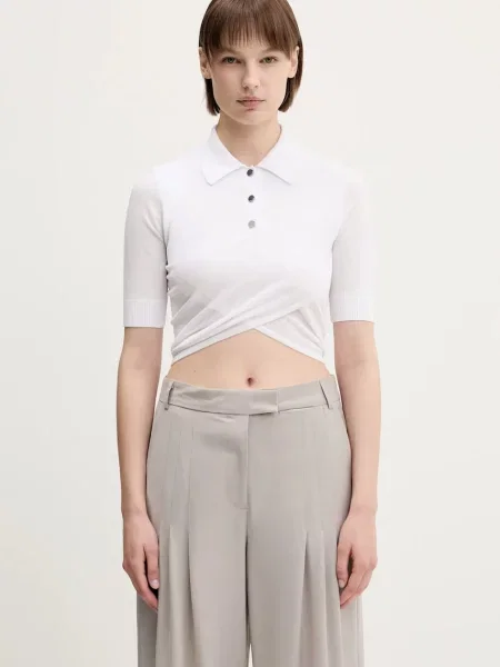 Sportmax polo de Shaker alb