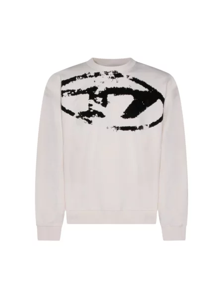 Diesel Bluzy Mężczyzna L Sweatshirt biały