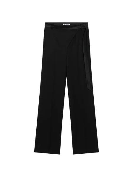 Pantaloni The Attico de lână plic negru