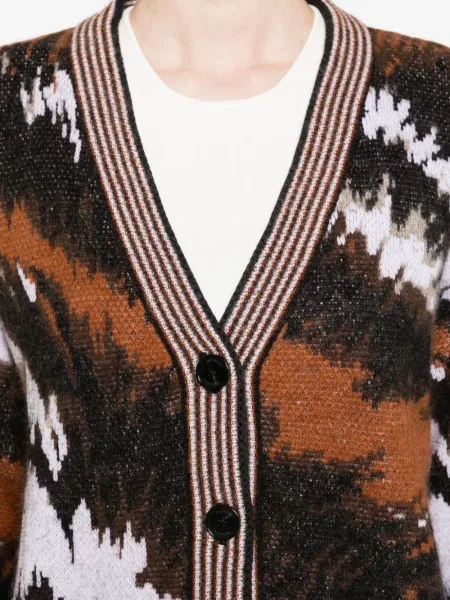 Cardigan Missoni cu imagine cu imprimeu abstract negru