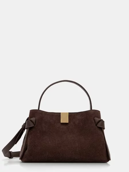 Yuzefi crossbody torbica semiš GYOZA MINI rjava