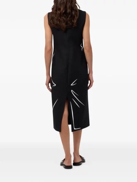 Rochie midi Moschino fără mâneci negru