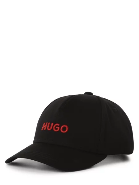 Czapka z daszkiem i wyhaftowanym logo model ‘Jude’ Hugo czarna
