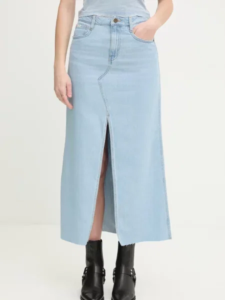Guess Jeans spódnica jeansowa niebieska