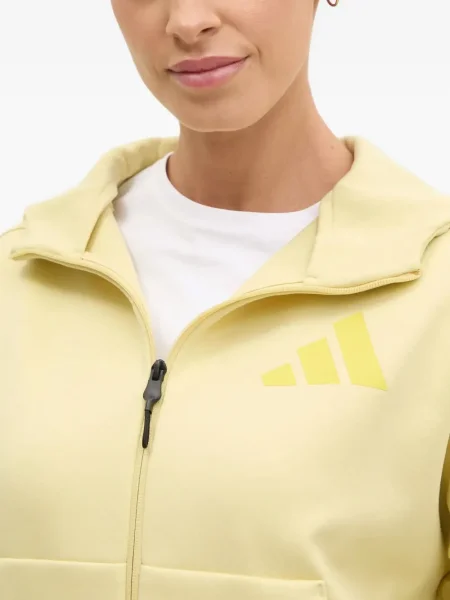 Pulover Adidas cu imagine cu glugă cu model floral negru