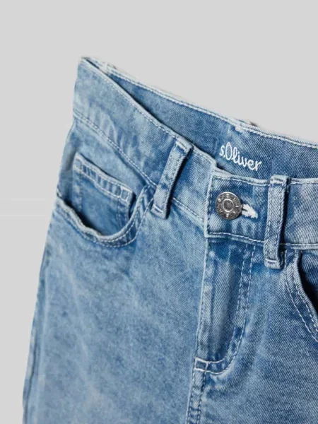Szorty jeansowe o kroju regular fit z mieszanki bawełny S.oliver Red Label niebieskie