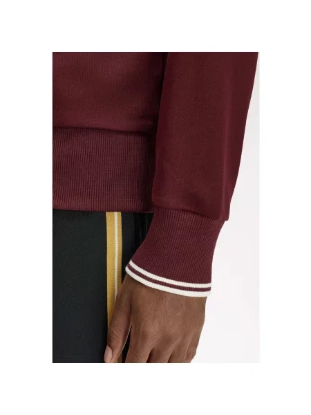 Hanorac crewneck Fred Perry maro