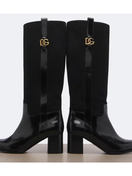 Μπότες Dolce&gabbana σουέτ μαύρο