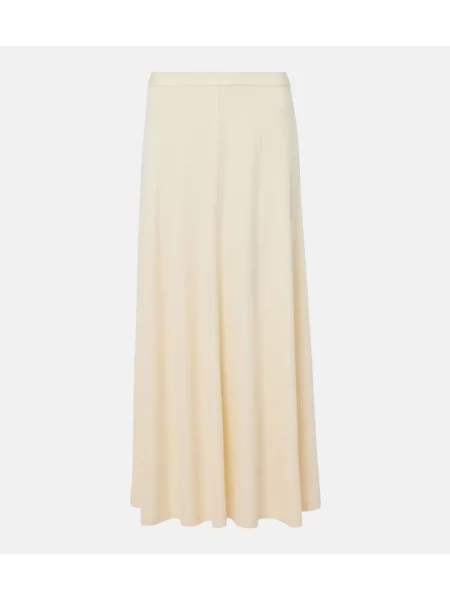 Maksi spódnica maxi Toteme z dżerseju beżowa