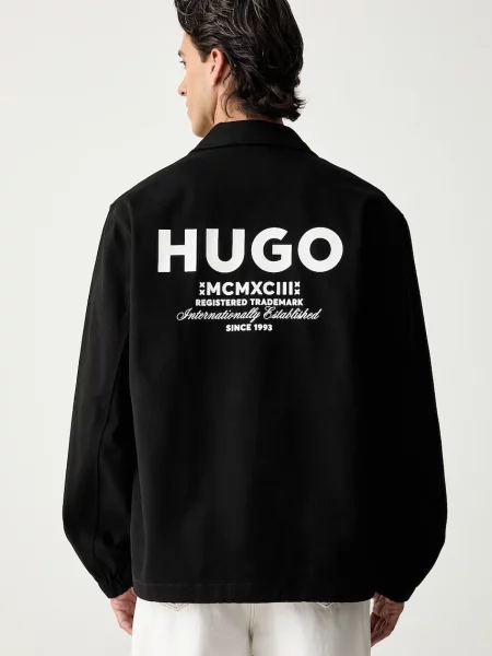 HUGO Blue jachetă pentru bărbați din negru