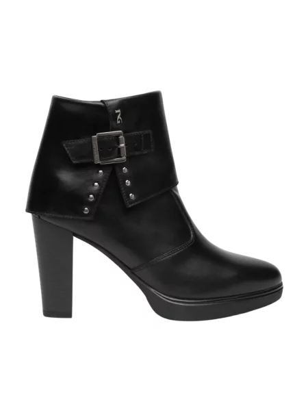 Buty do kostki Nerogiardini skórzane czarne