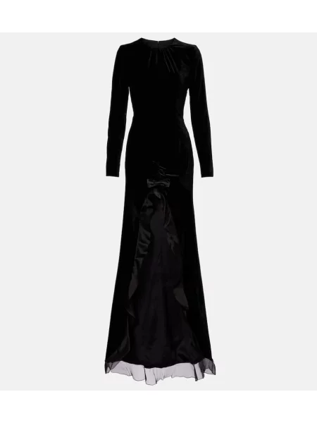 Rochie Alessandra Rich de mătase negru