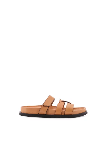 Klapki Tory Burch brązowe