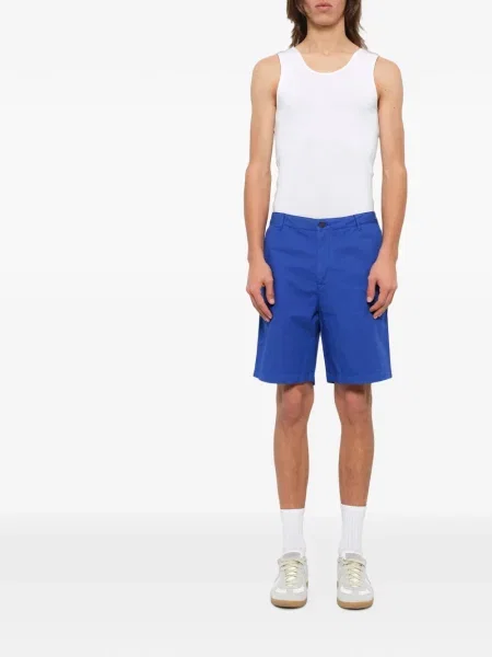 Pantaloni scurți Kenzo cu broderie albastru
