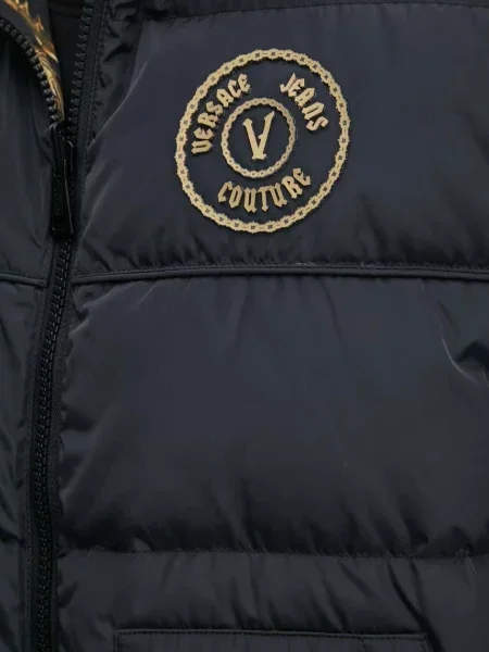 Versace Jeans Couture Пухен елек с две лица черно