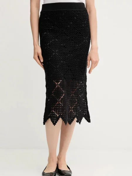 Dkny fustă midi drept negru