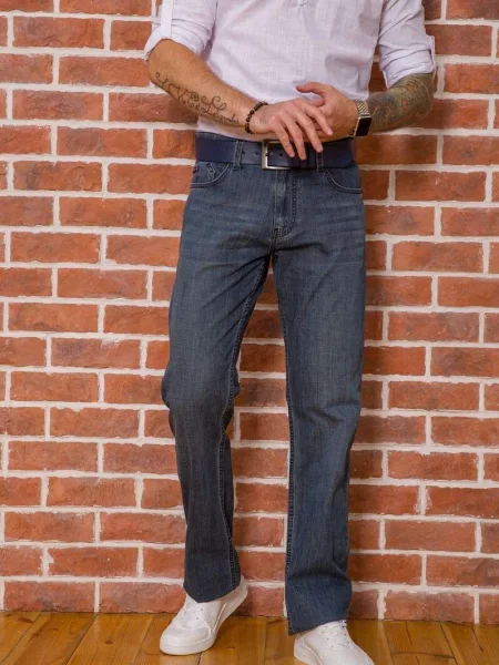 Прямі джинси Ager синьо-зелений бавовна/еластан зелені