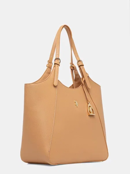 U.S. Polo Assn. geantă shopper pentru femei cu imitație de piele JONES bej