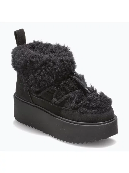 Сапоги Inuikii на платформе Тедди черные