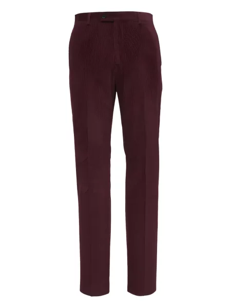 Pantaloni Maurizio Baldassari de catifea cord roșu