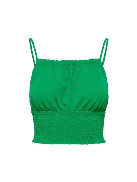 Lniany top Only zielony