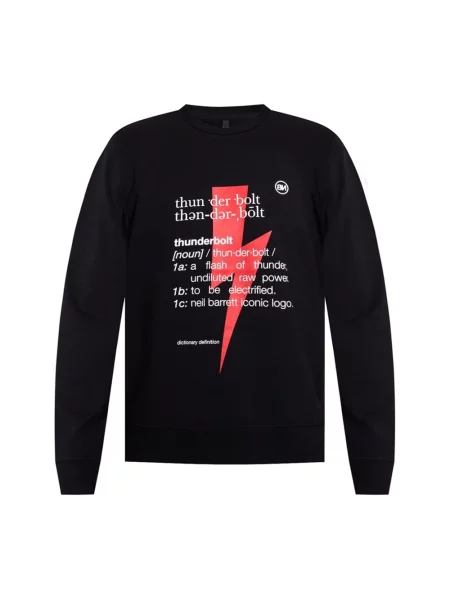 Bluza Neil Barrett z nadrukiem czarna