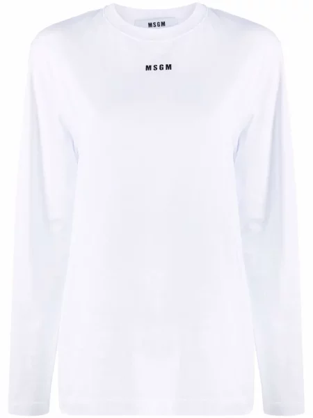 Tricou Msgm cu imagine lung alb