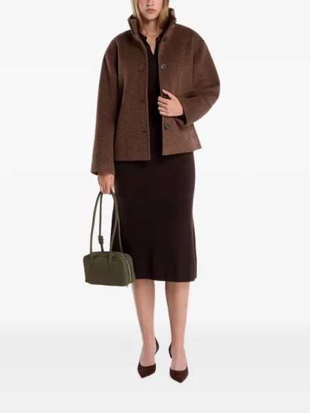 Lung rochie midi Gant tricotate maro