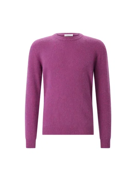 Sweter Roberto Collina wełniany fioletowy