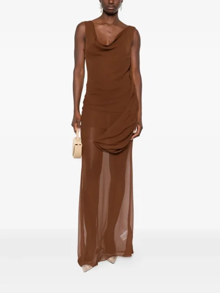 Rochie Giuseppe Di Morabito drapată de costum maro