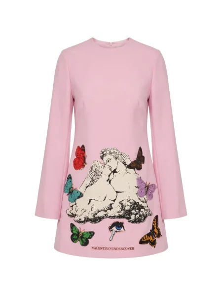 Rochie mini Valentino Garavani evazată roz