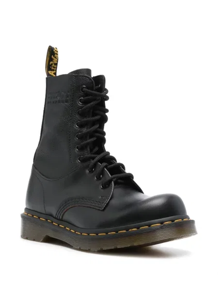 Iš natūralios odos auliniai batai Mm6 Maison Margiela juoda