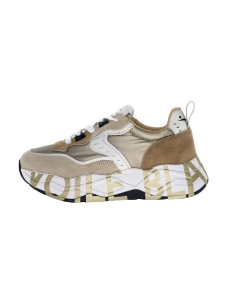 Sneakersy Voile Blanche skórzane beżowe